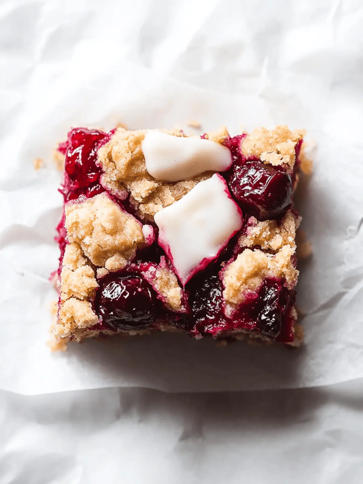 Cranberry Crumble Bars