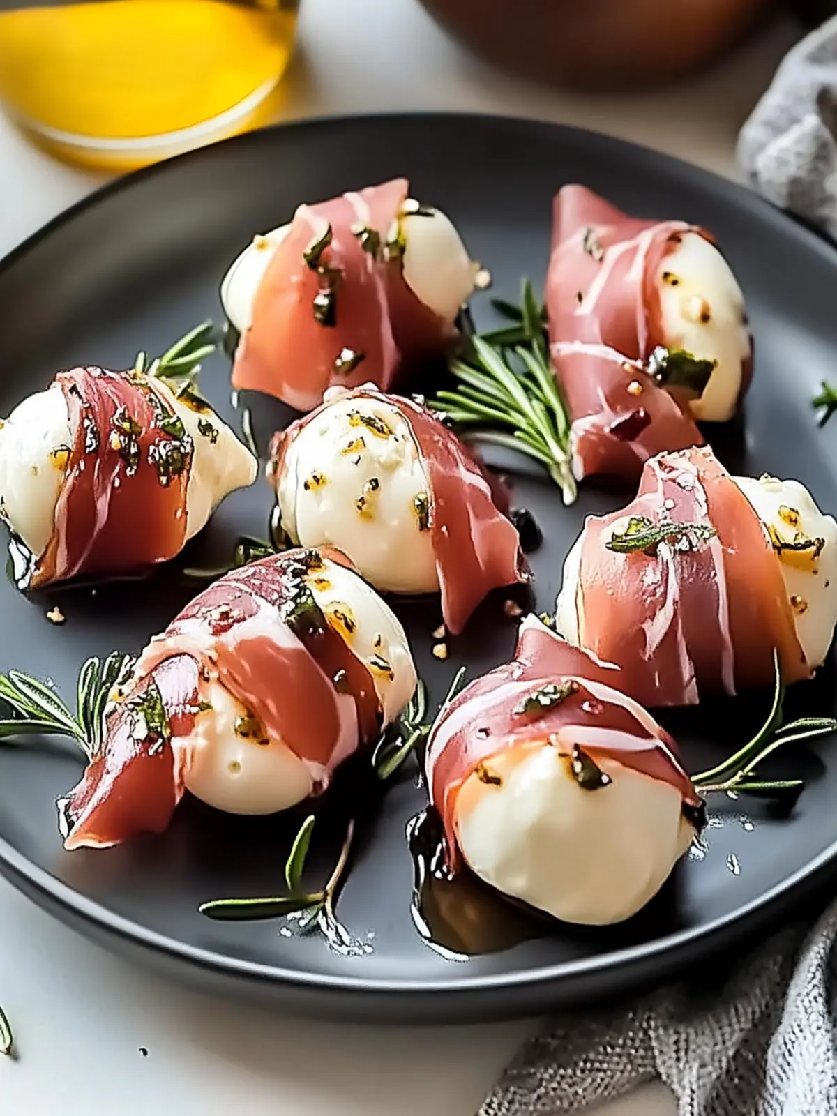 Prosciutto Wrapped Mozzarella Bites