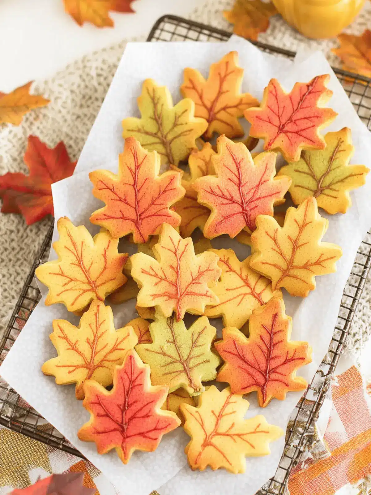 Fall Leaf Cut Out Cookies