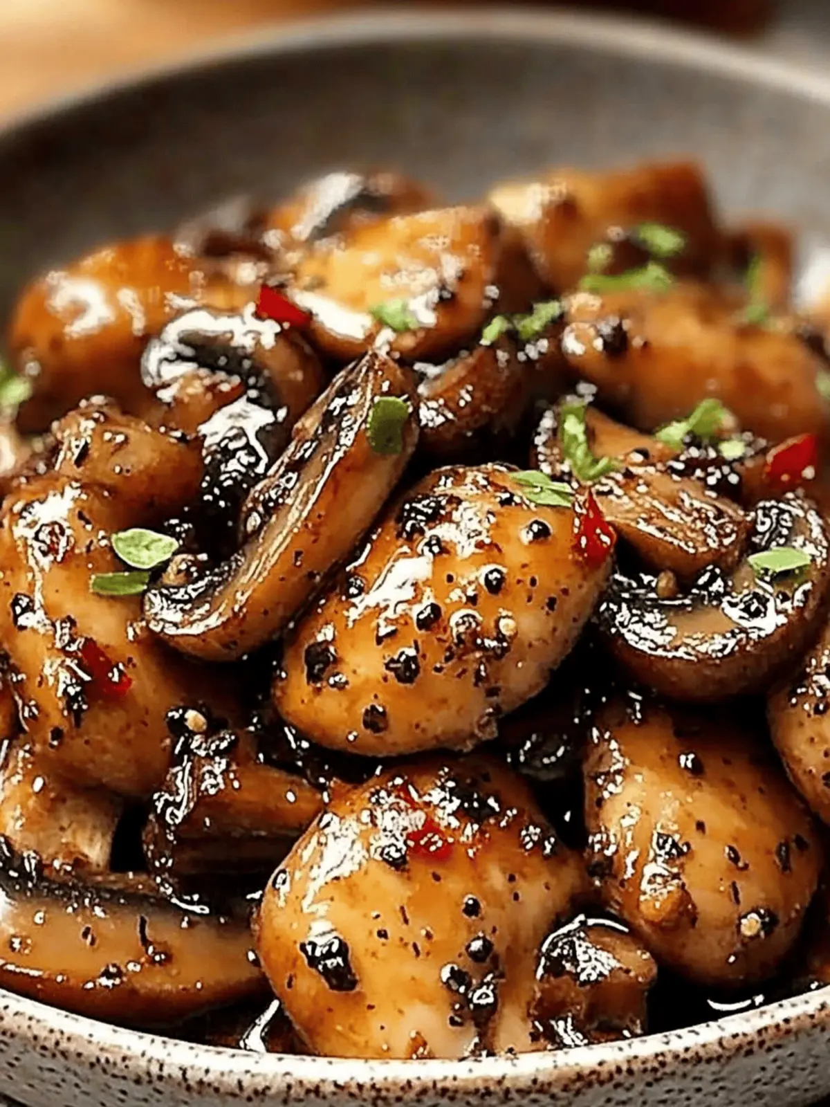 Savory Black Pepper Chicken with Mushrooms in 30 Minutes 4 Black Pepper Chicken with Mushrooms