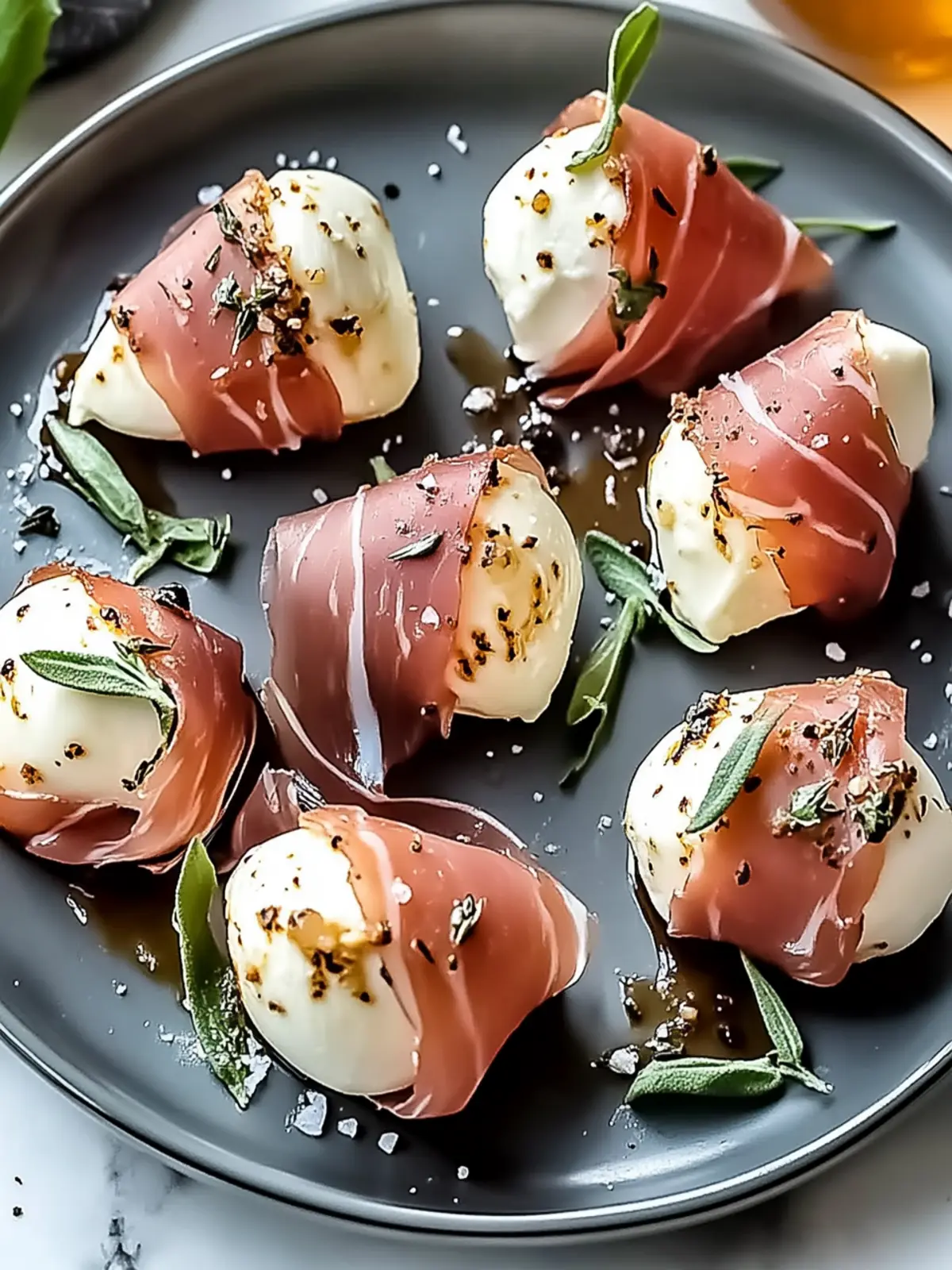 Prosciutto Wrapped Mozzarella Bites