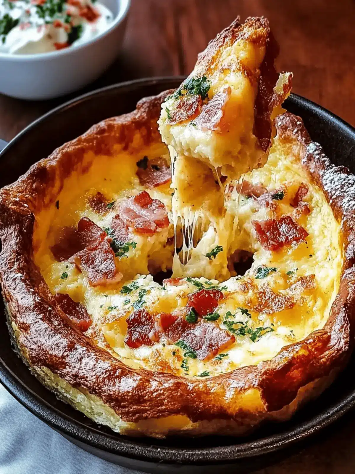 Cheddar & Bacon Dutch Baby: Whip Up This Dreamy Breakfast! 4 Cheddar & Bacon Dutch Baby