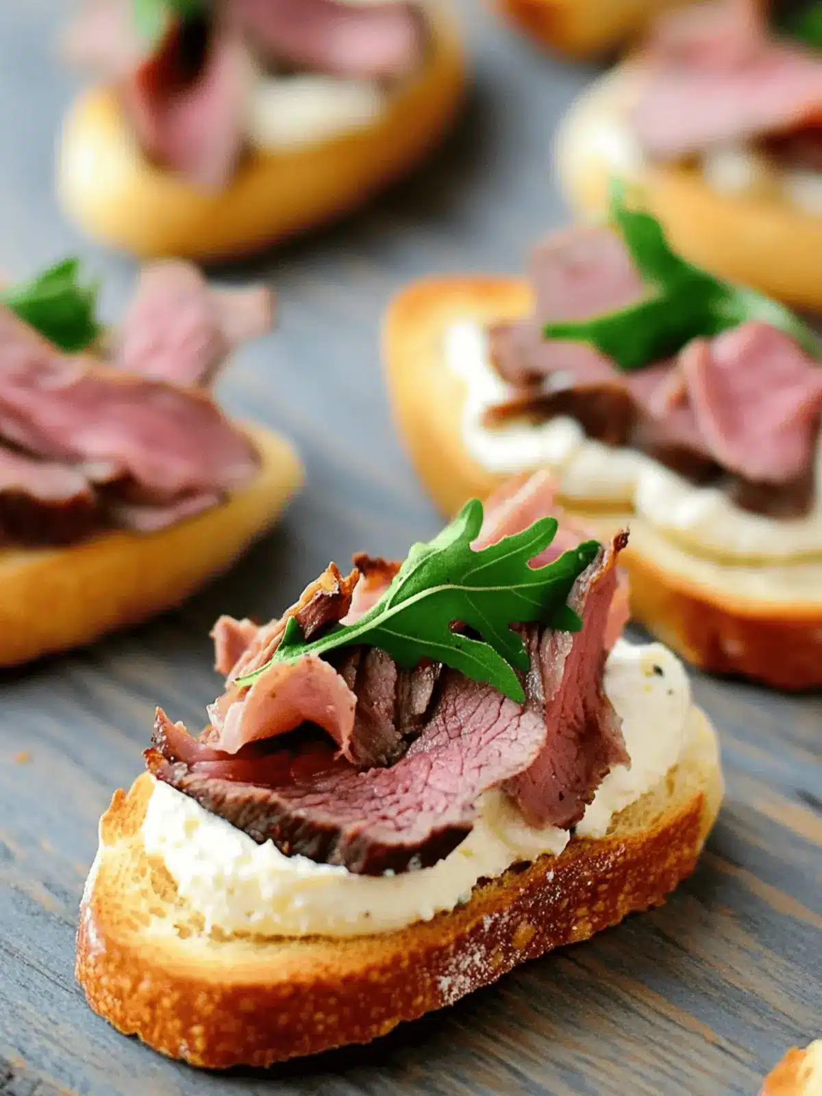 Roast Beef Crostini