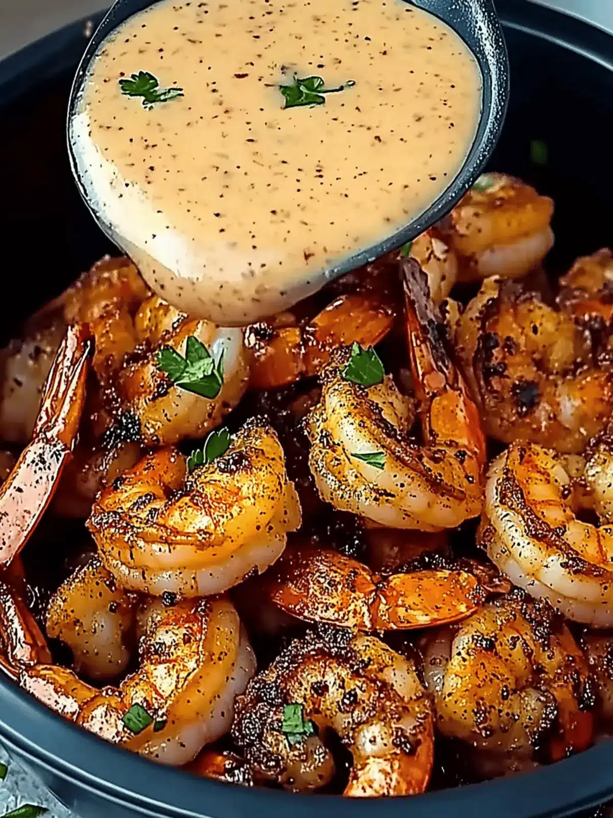 Crispy Cajun Shrimp with Creamy Sauce