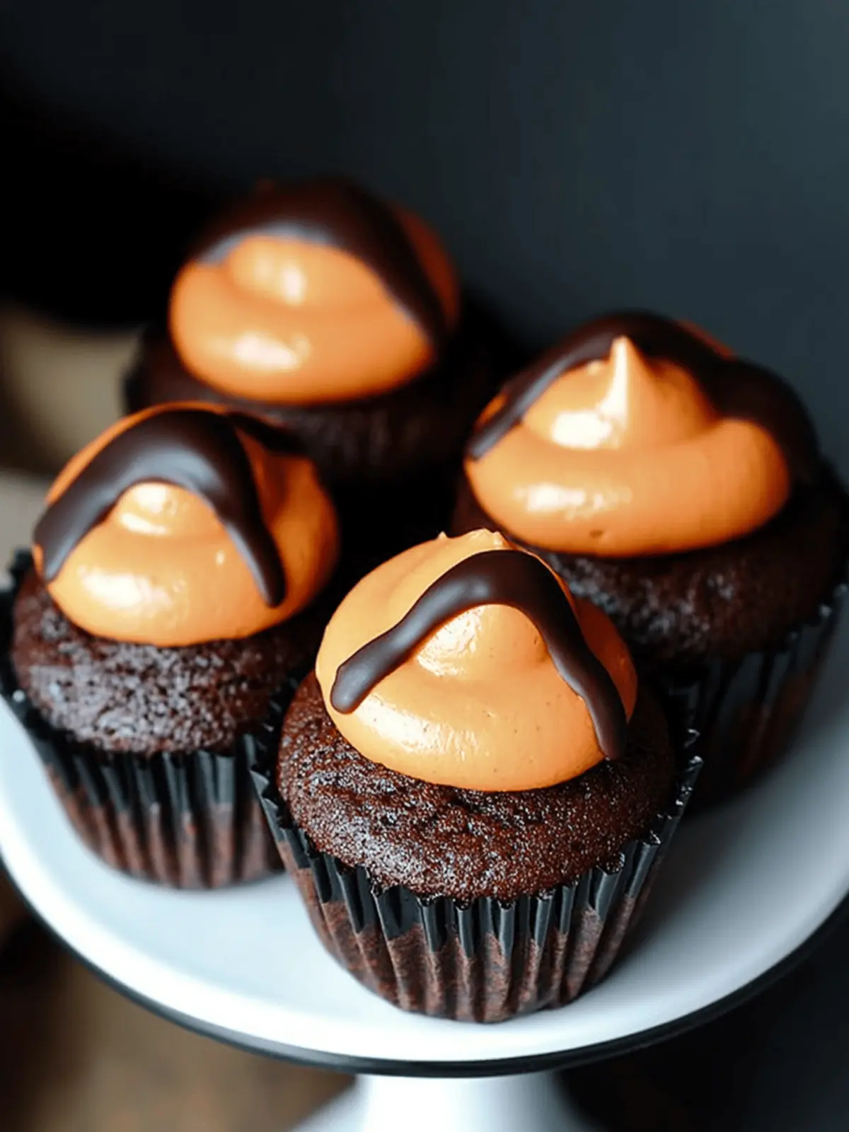 Chocolate Pumpkin Cupcakes