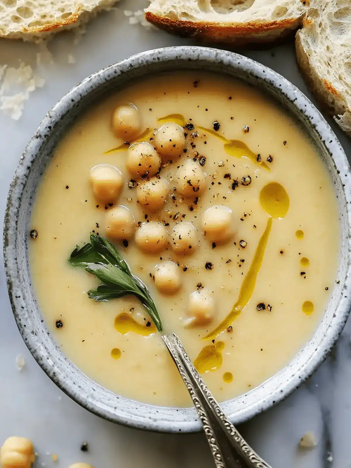 Garlic Chickpea Soup