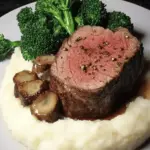 Pan Roasted Beef Tenderloin with Ginger-Shiitake Brown Butter