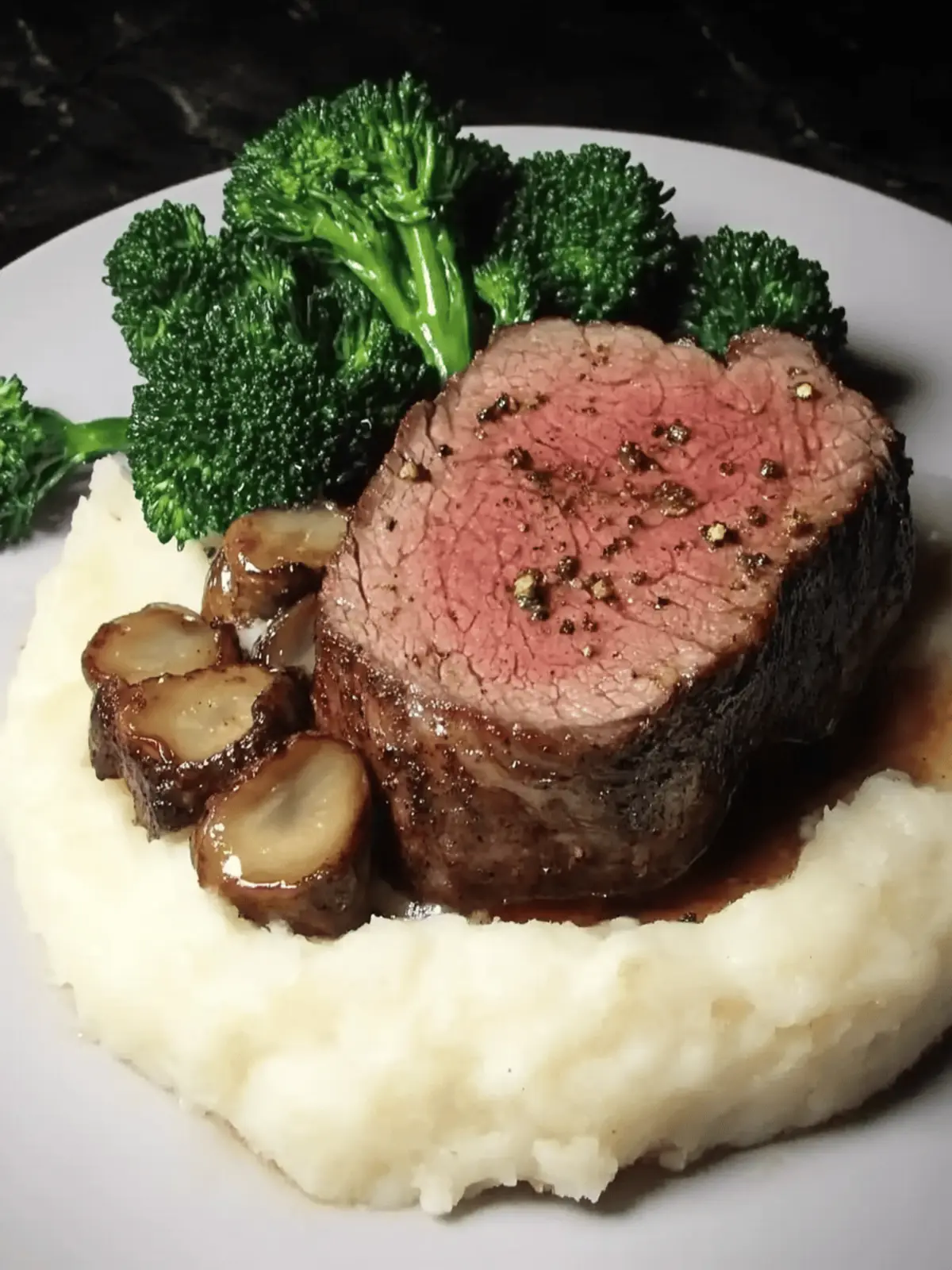 Pan Roasted Beef Tenderloin with Ginger-Shiitake Brown Butter