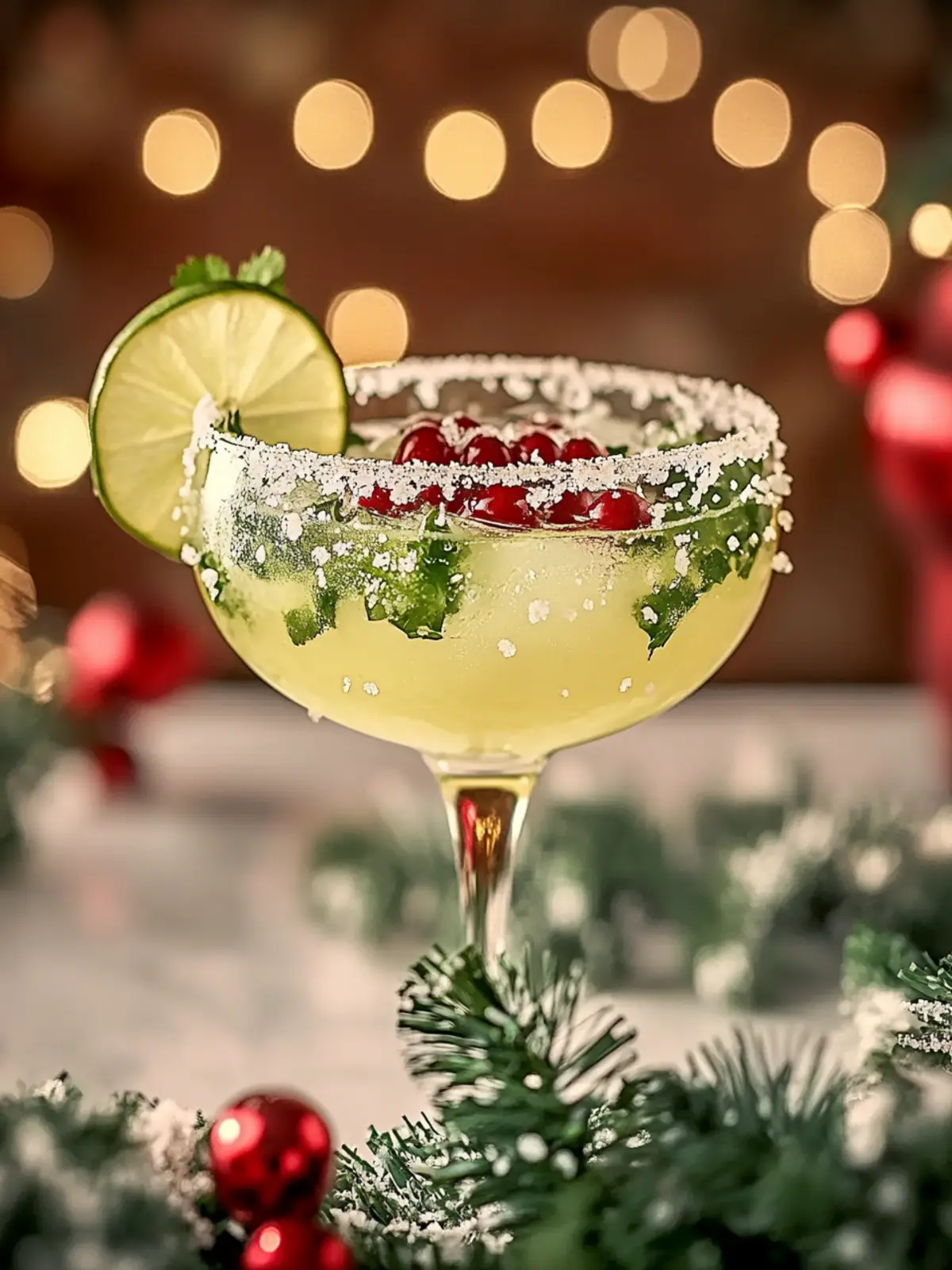 Festive Mistletoe Margarita: Sip into Holiday Cheer! 3 Mistletoe Margarita