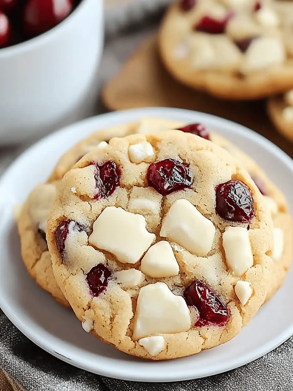 White Chocolate Cranberry Cookies