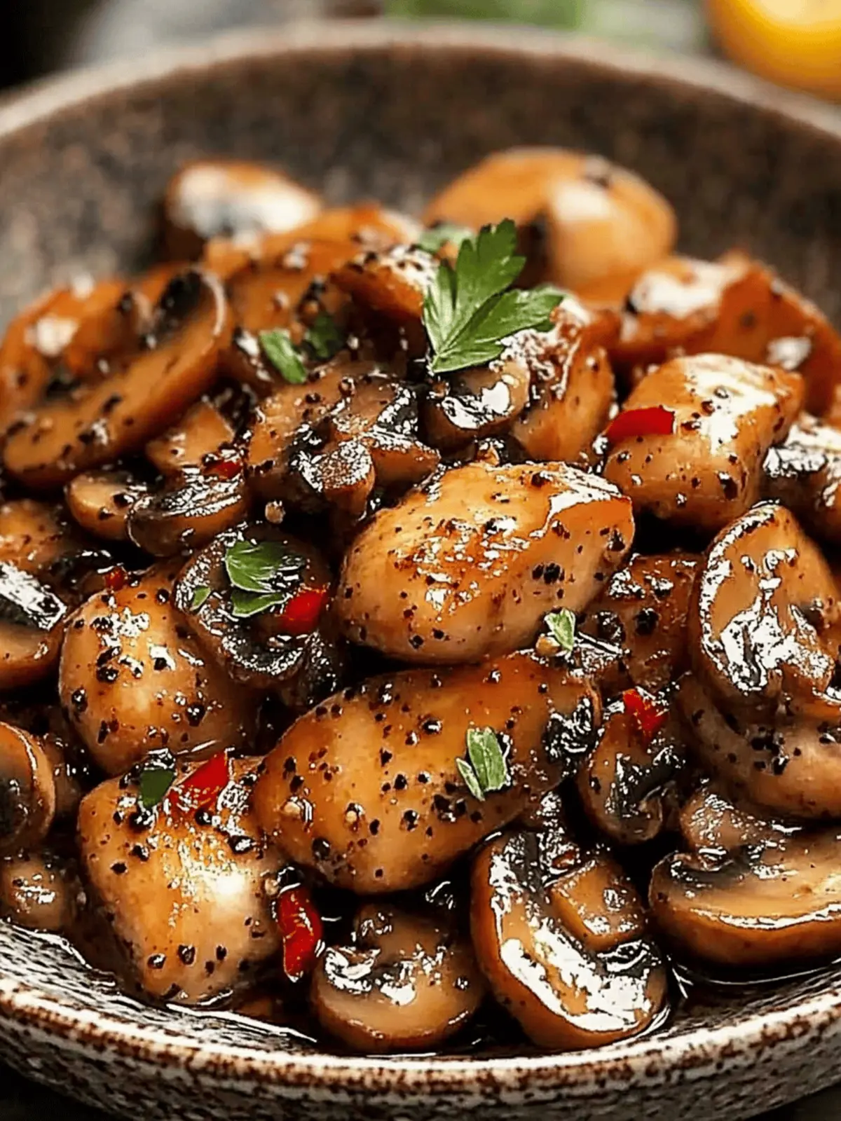 Savory Black Pepper Chicken with Mushrooms in 30 Minutes 3 Black Pepper Chicken with Mushrooms