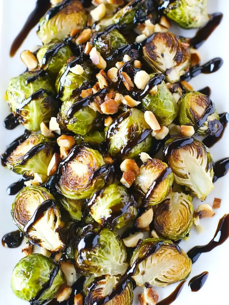 Balsamic Glaze Roasted Brussels Sprouts