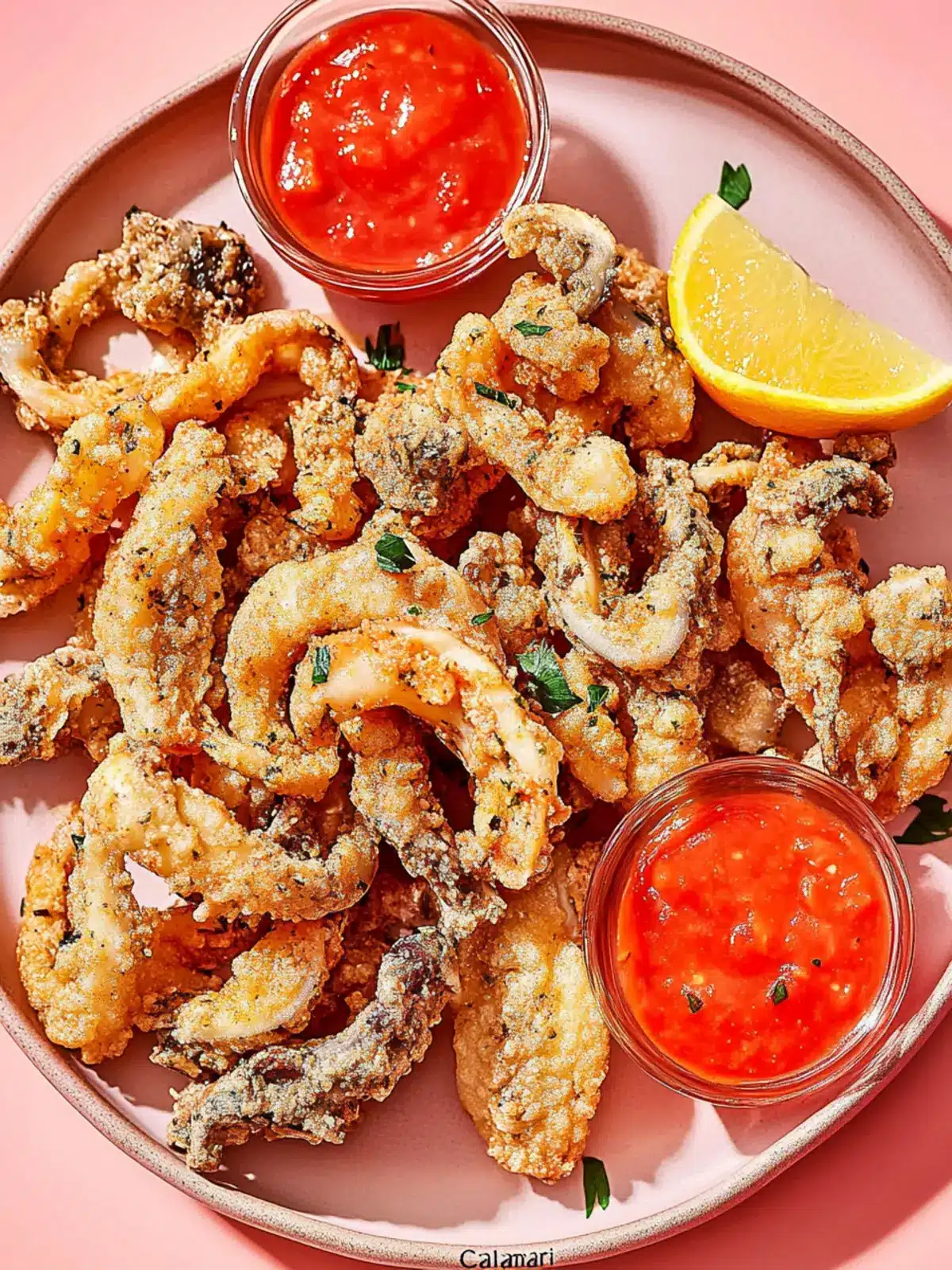 Mushroom “Calamari” with Spicy Marinara