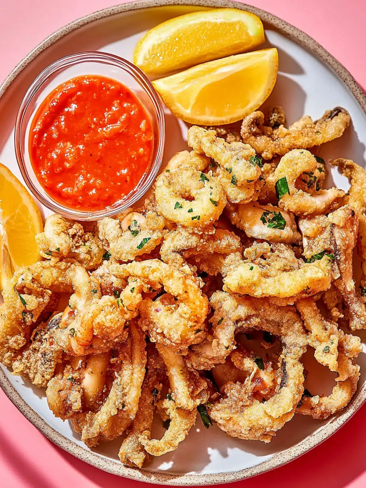 Mushroom “Calamari” with Spicy Marinara