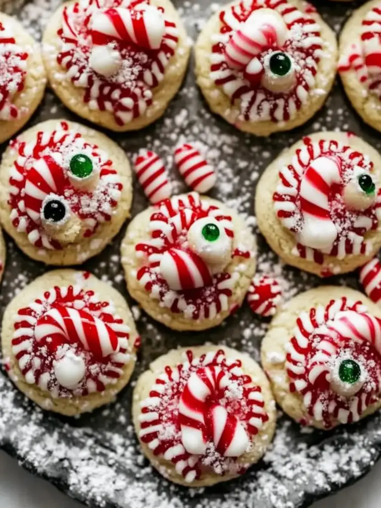 Candy Cane Kiss Cookies