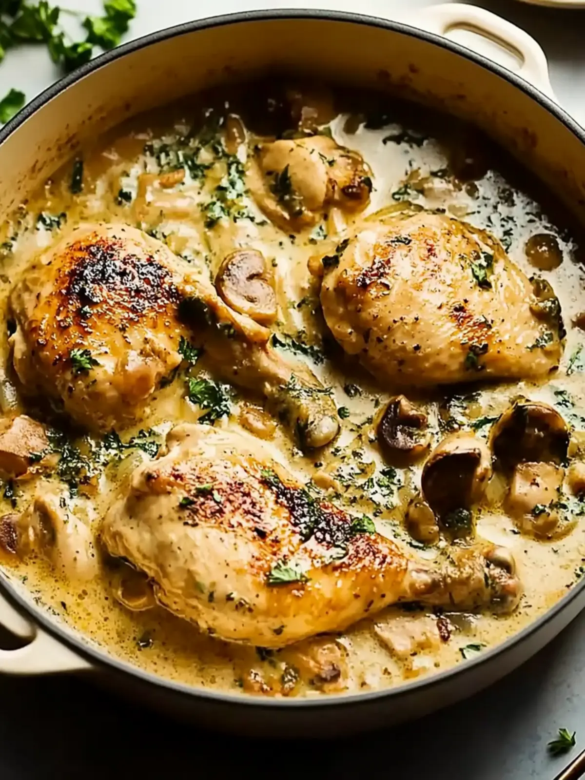 Savory Chicken Fricassee with Creamy Mushroom Delight 5 Chicken fricassee