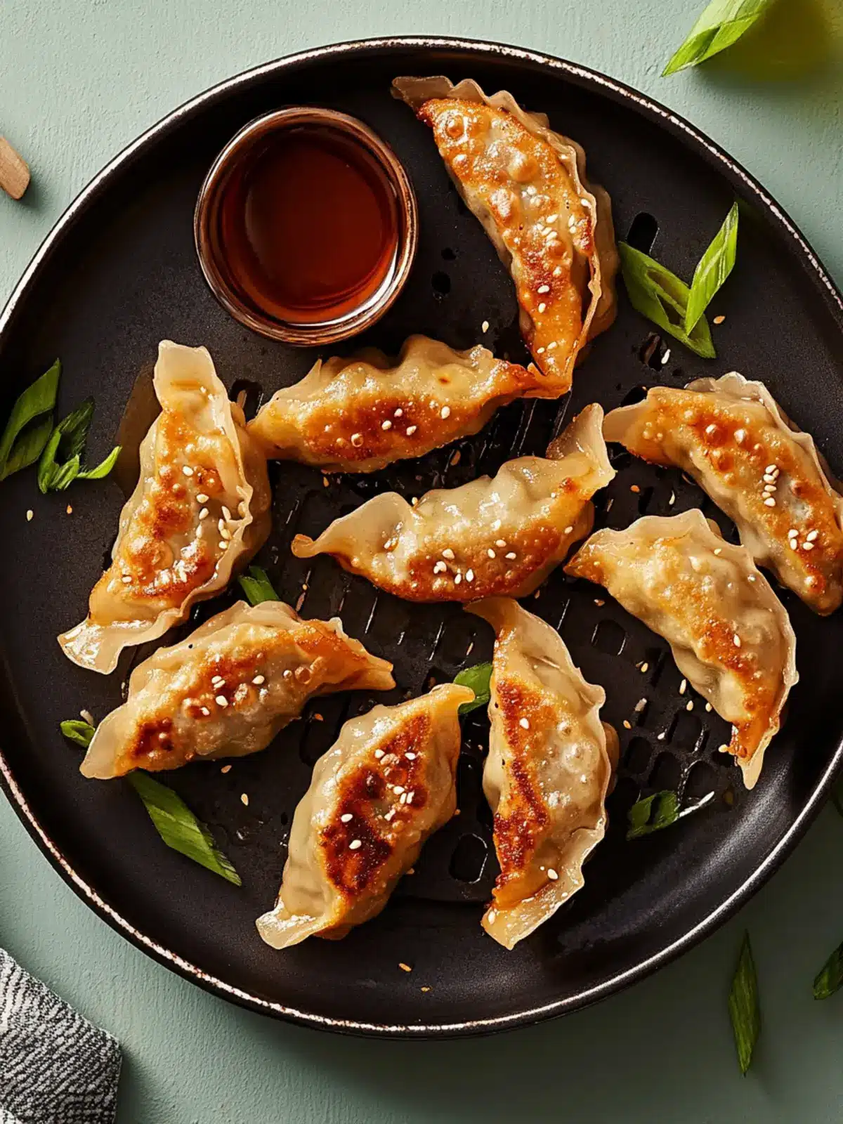 Crispy Air Fryer Potstickers: Bacon-Chicken Delight! 2 Air Fryer Potstickers