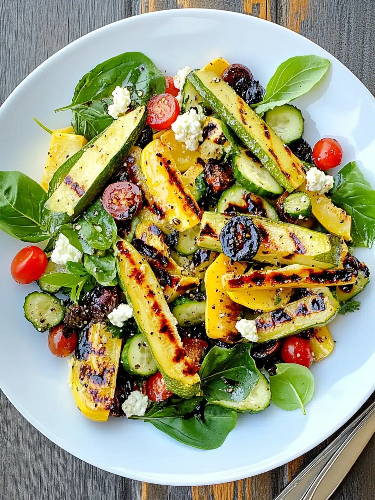 Grilled Cucumber and Summer Squash Agrodolce Salad Bliss 5 Grilled Cucumber and Summer Squash Agrodolce Salad