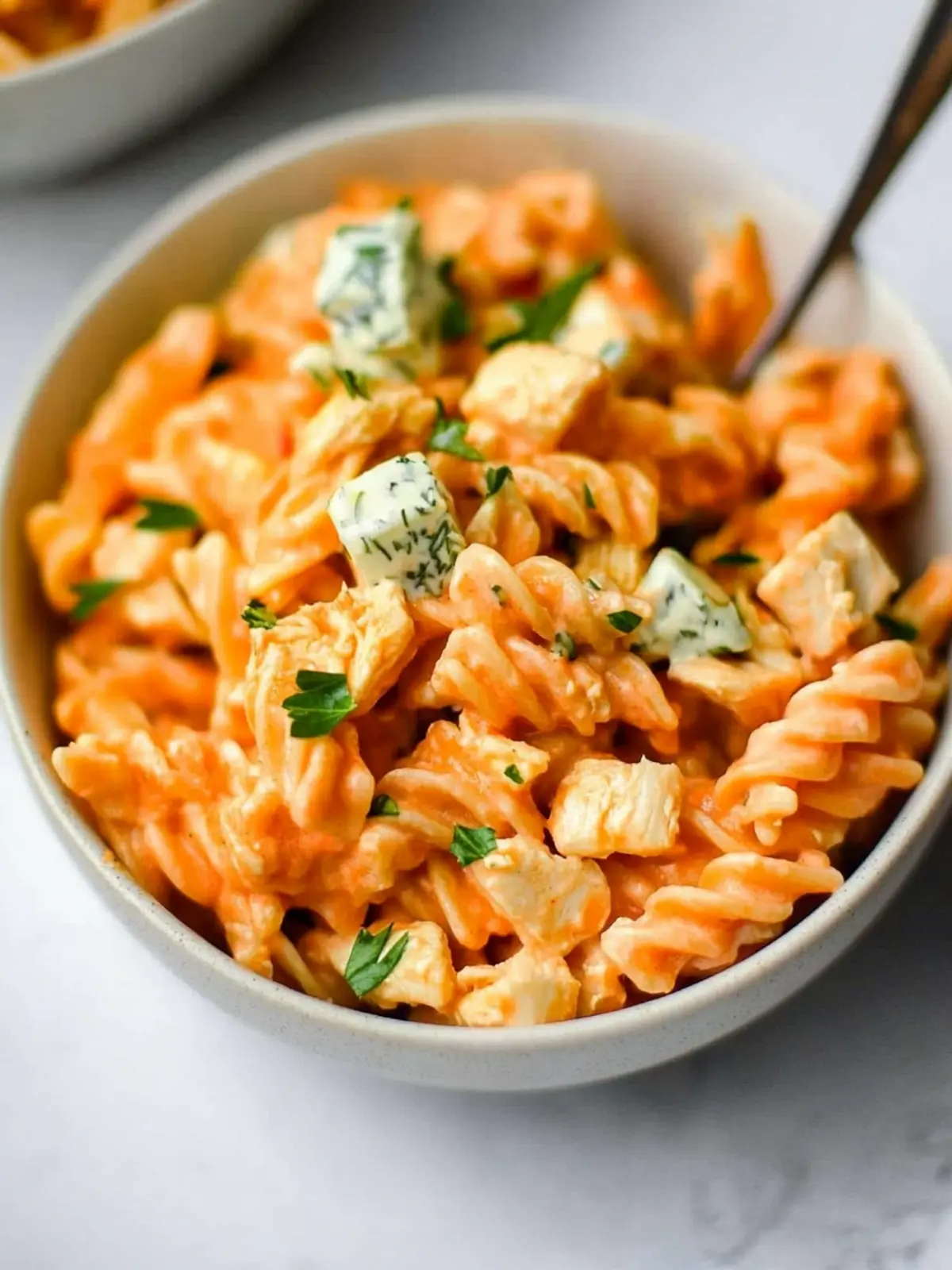Zesty Buffalo Chicken Pasta Salad for Your Next BBQ 2 Buffalo Chicken Pasta Salad