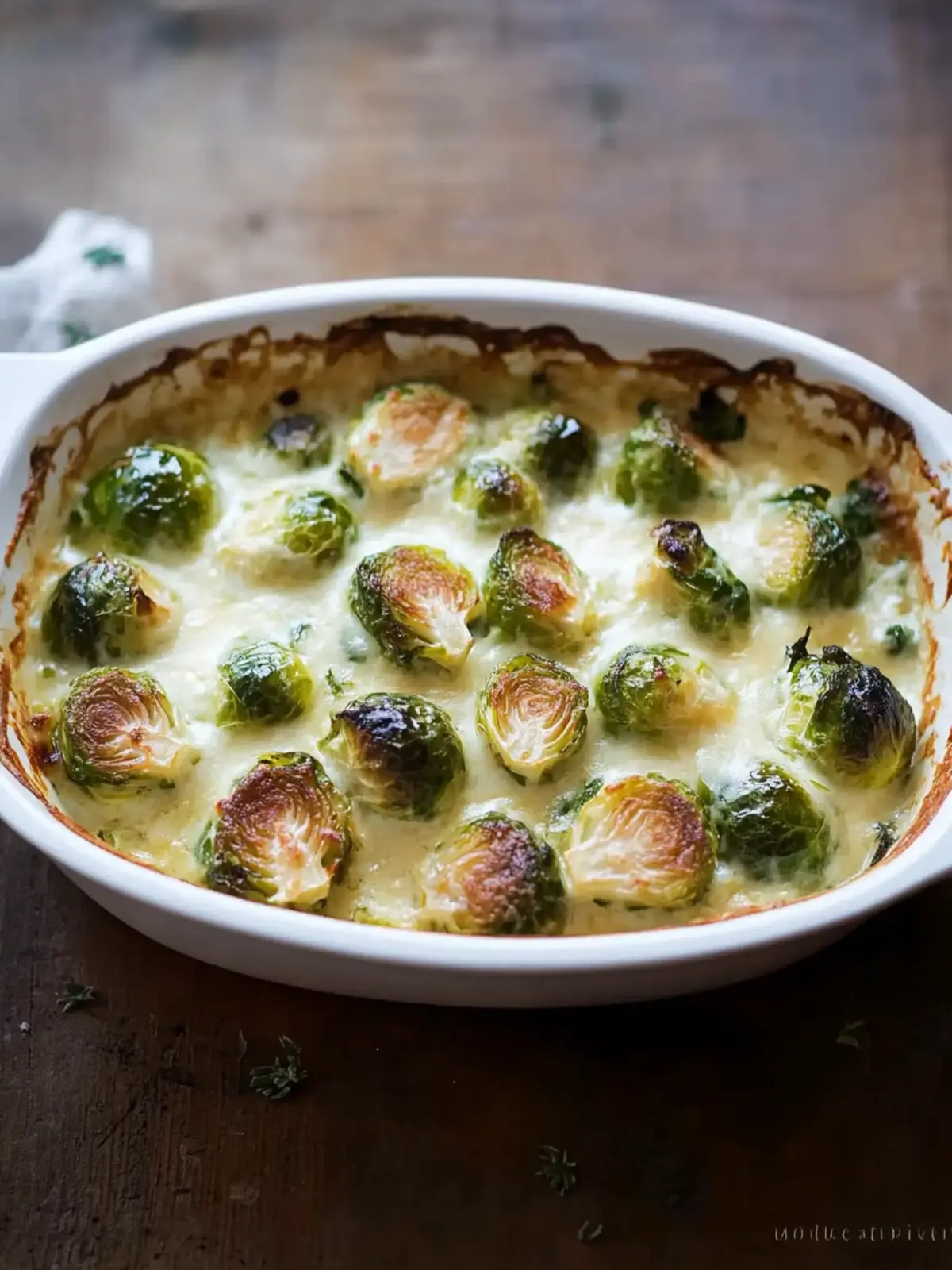 Savory Brussels Sprouts Gratin with Pancetta Bliss 2 Brussels Sprouts Gratin