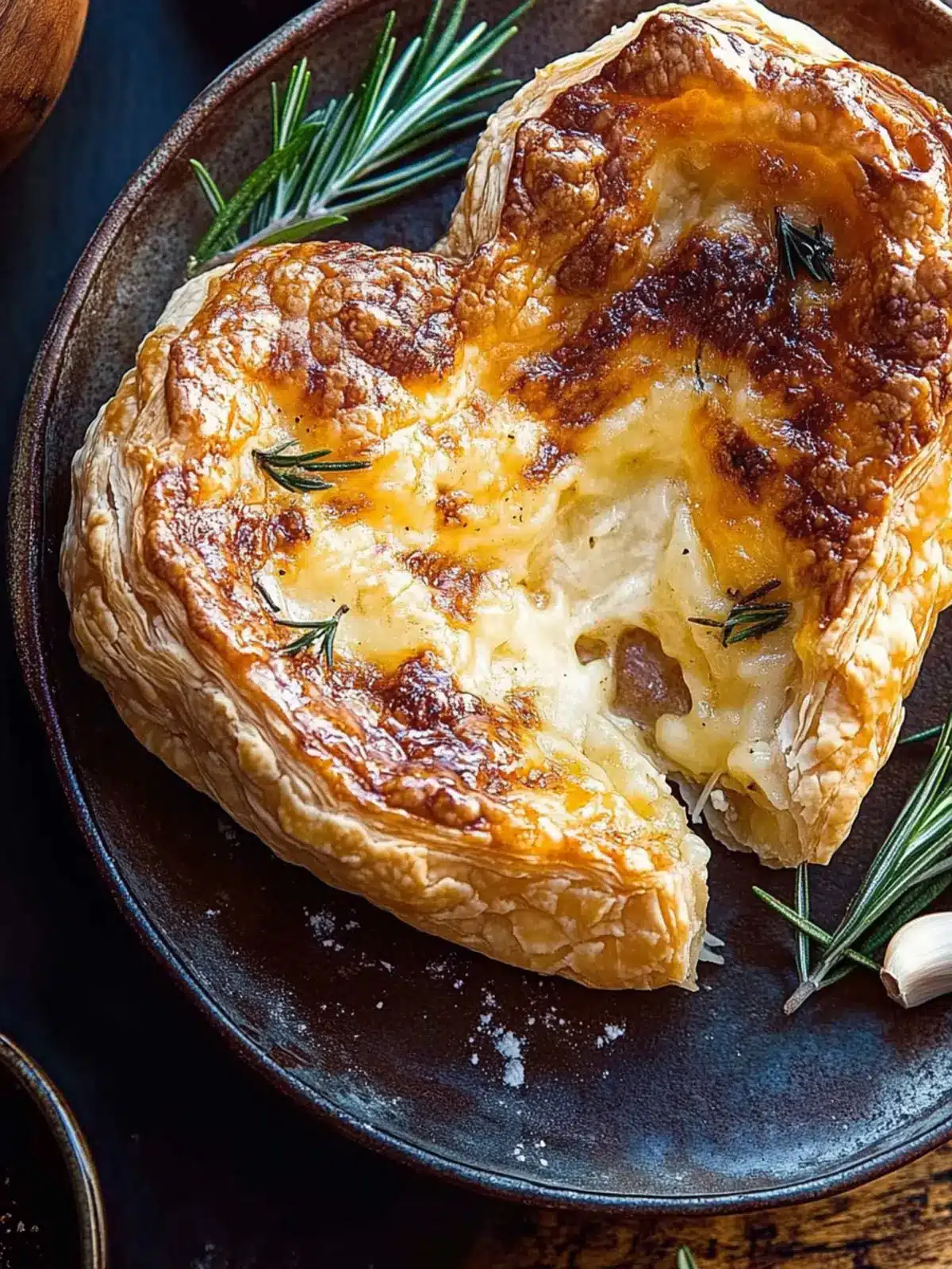 Baked Gruyère in Pastry with Rosemary and Garlic Perfection 2 Baked Gruyère in Pastry with Rosemary and Garlic