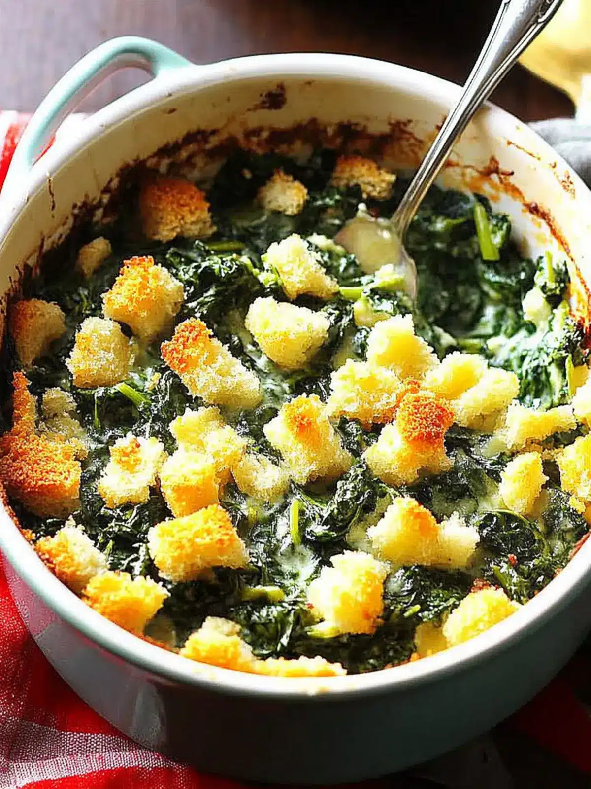 Crunchy Spinach Casserole - The Ultimate Comfort Food Delight 2 Crunchy Spinach Casserole