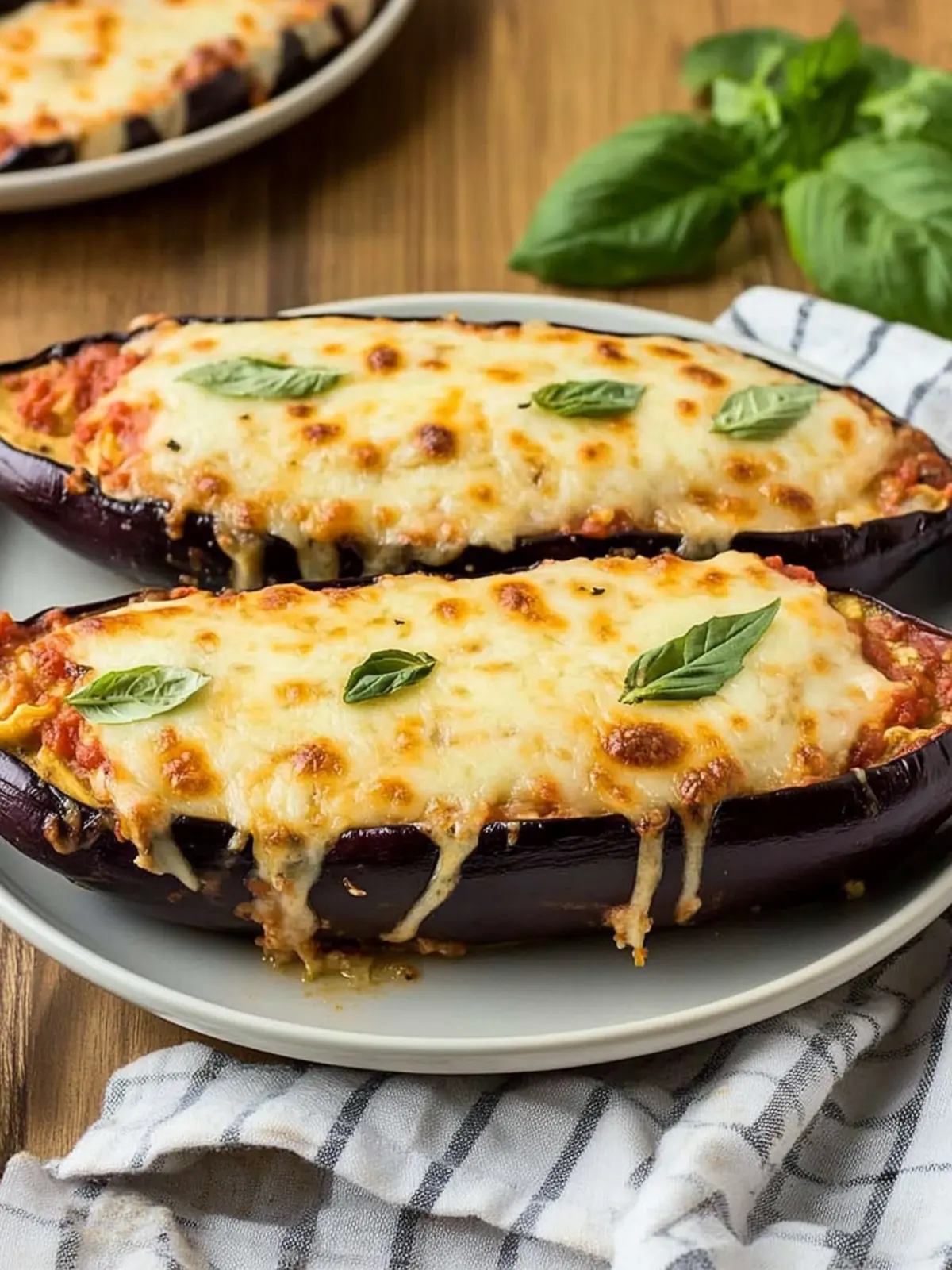 Delicious Eggplant Parmesan Boats for a Guilt-Free Dinner 3 Eggplant Parmesan Boats