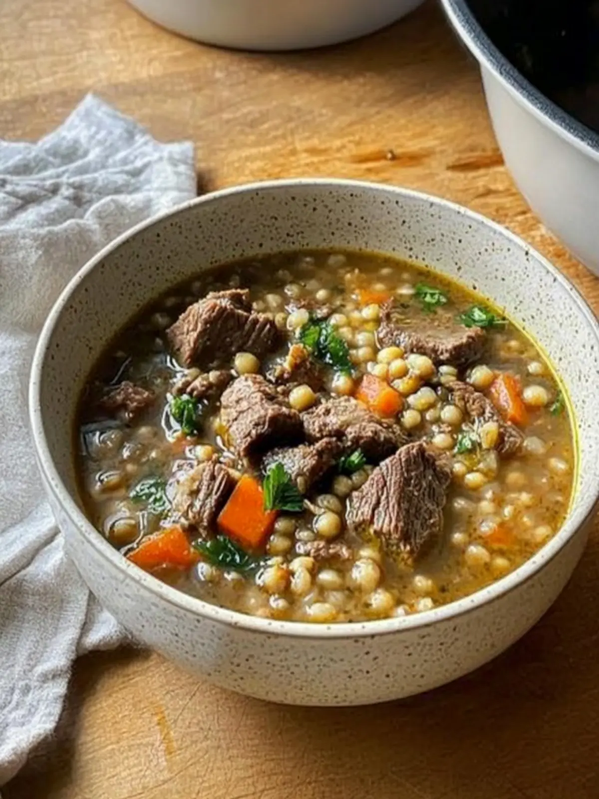 Savory Beef and Barley Soup with a Delicious Porcini Twist 2 Beef and Barley Soup