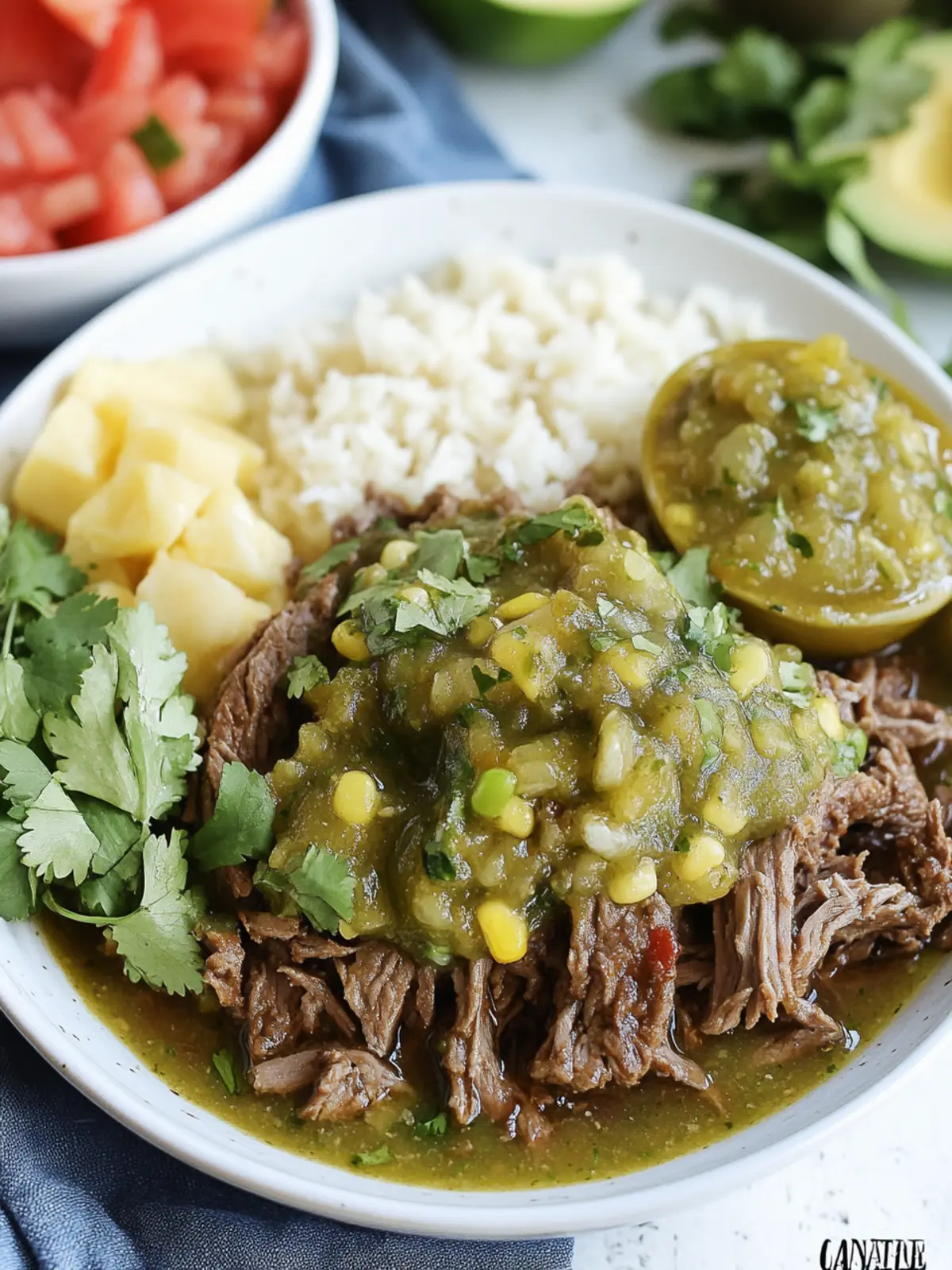 Salsa Verde Shredded Beef: Your 3-Ingredient Slow Cooker Hero 3 Salsa Verde Shredded Beef