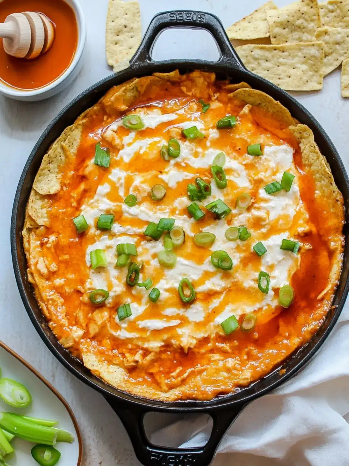 Sweet and Spicy Hot Honey Buffalo Chicken Dip Magic 5 Hot Honey Buffalo Chicken Dip