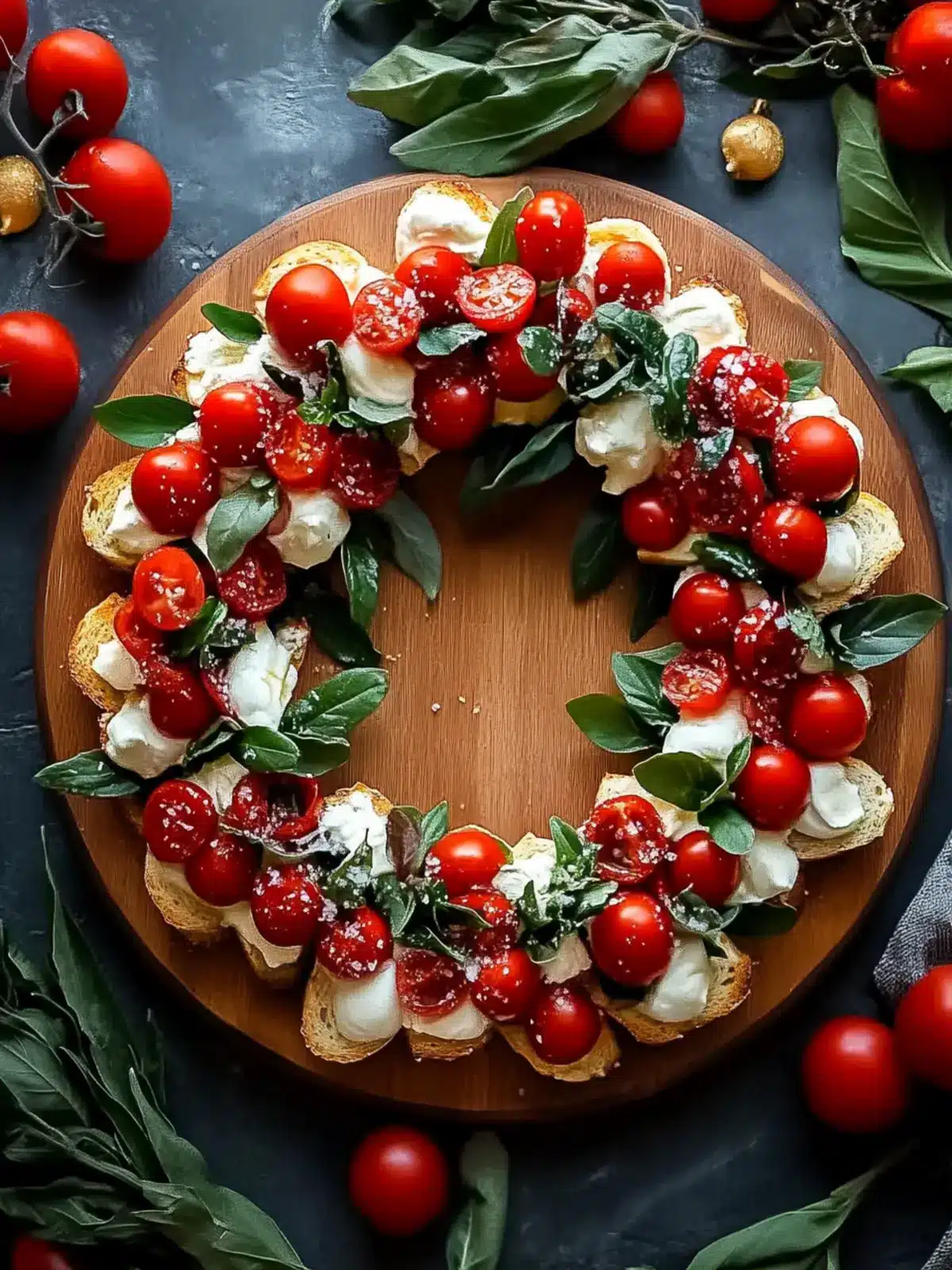 Simple Christmas Bruschetta Wreath for Festive Holiday Cheers 2 Simple Christmas Bruschetta Wreath