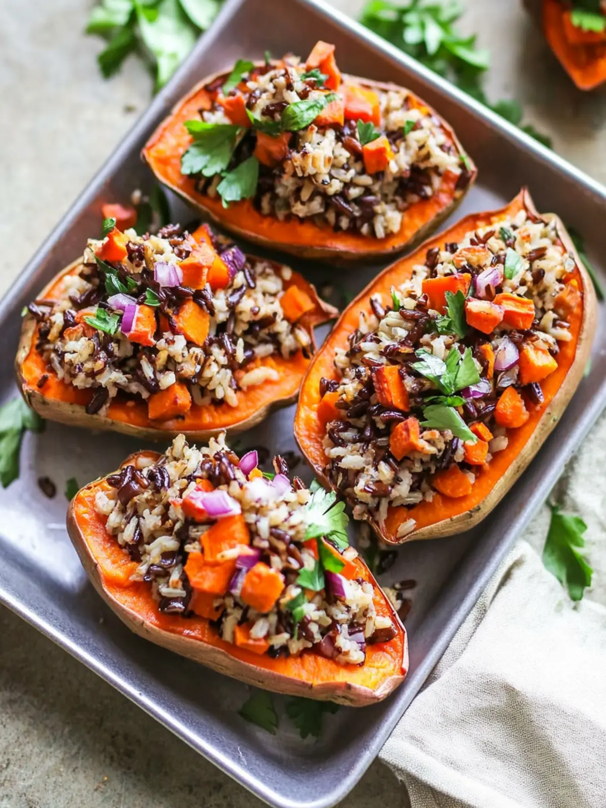 Savory Wild Rice Stuffed Sweet Potatoes for Cozy Gatherings 3 Wild Rice Stuffed Sweet Potatoes