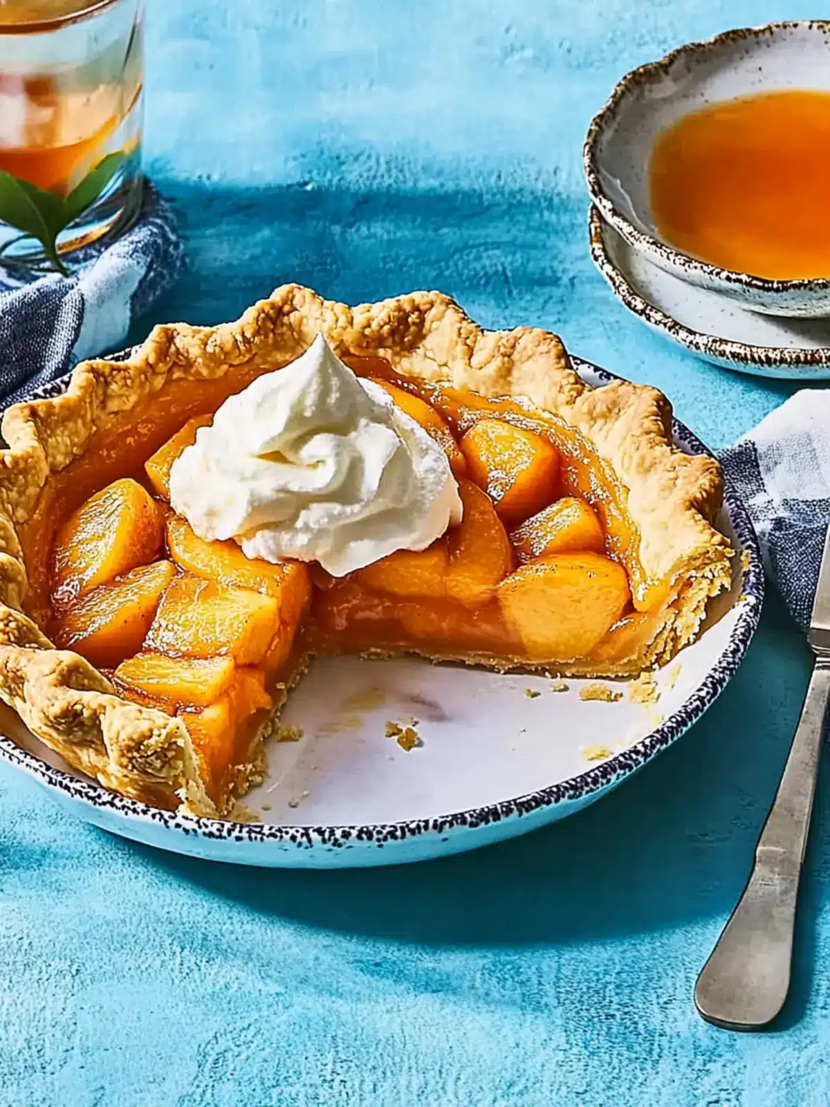 Irresistible Georgia Peach Pie with Bourbon Whipped Cream Delight 2 Georgia Peach Pie with Bourbon Whipped Cream