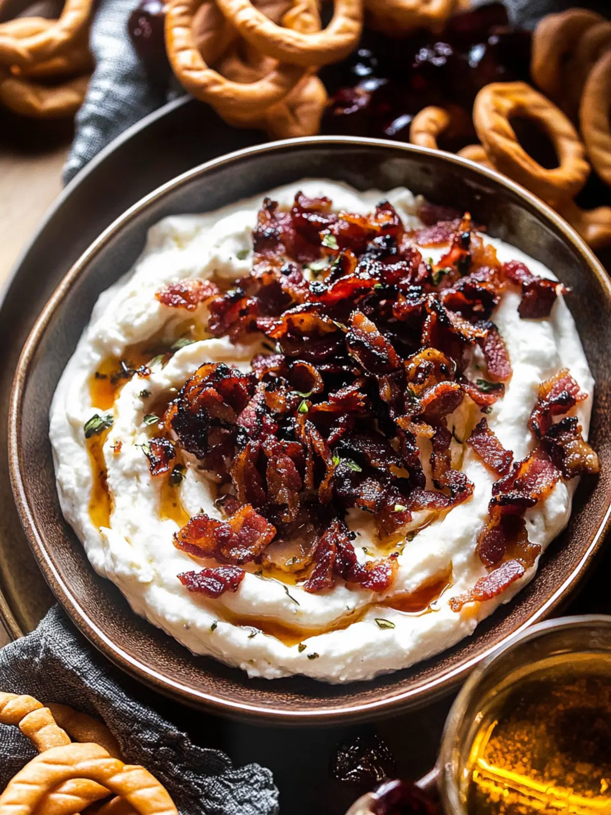 Whipped Goat Cheese Candied Bacon Dip: A Decadent Delight 4 Whipped Goat Cheese Candied Bacon Dip