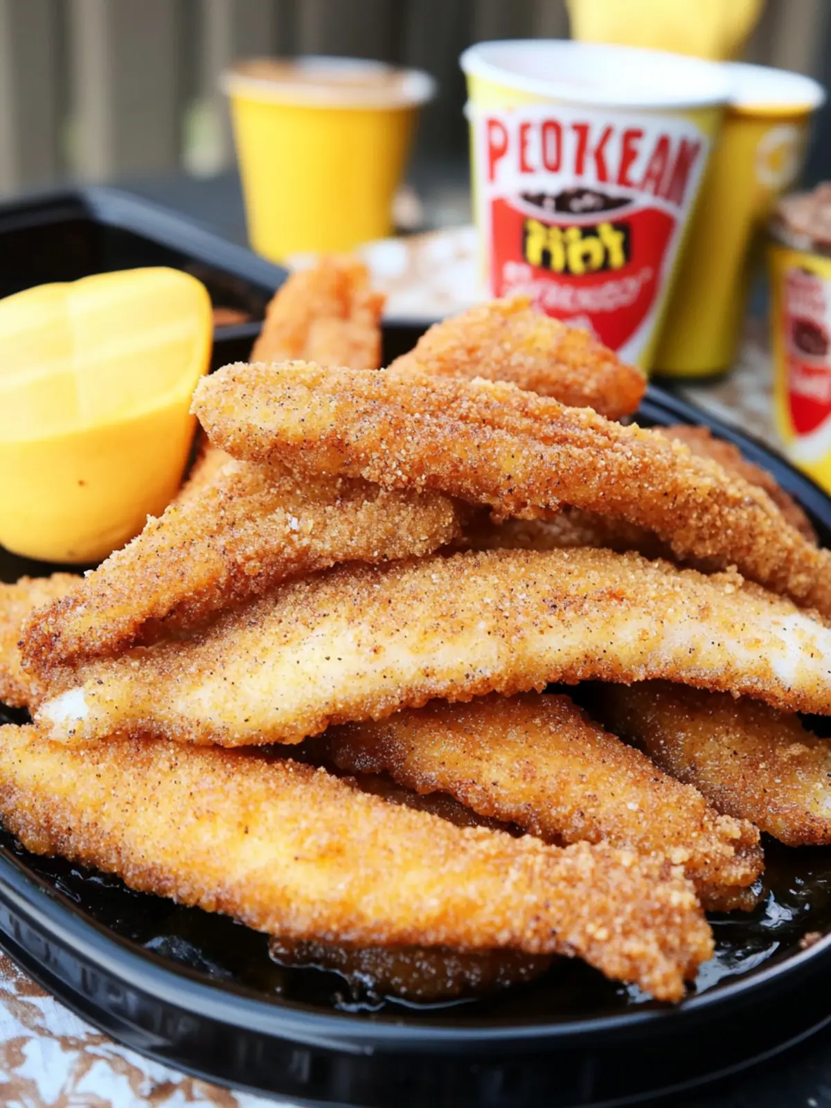 Crispy Fried Catfish Strips with Zesty Lemon Parsley Salt 4 Fried Catfish