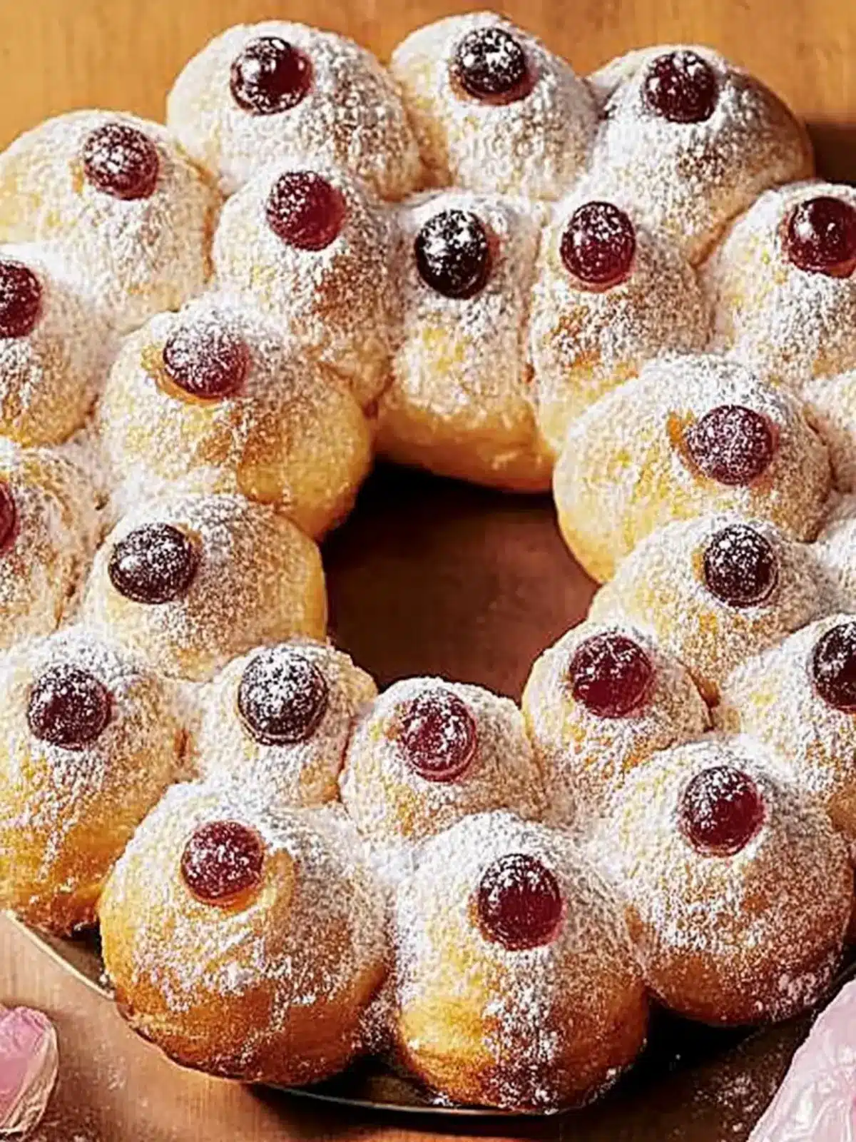 Irresistible Pull-Apart Jelly Donut Ring for Easy Holiday Fun 5 Pull-Apart Jelly Donut