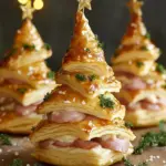 Festive Ham & Cheese Puff Pastry Christmas Trees Delight 6 HAM & CHEESE PUFF PASTRY CHRISTMAS TREES
