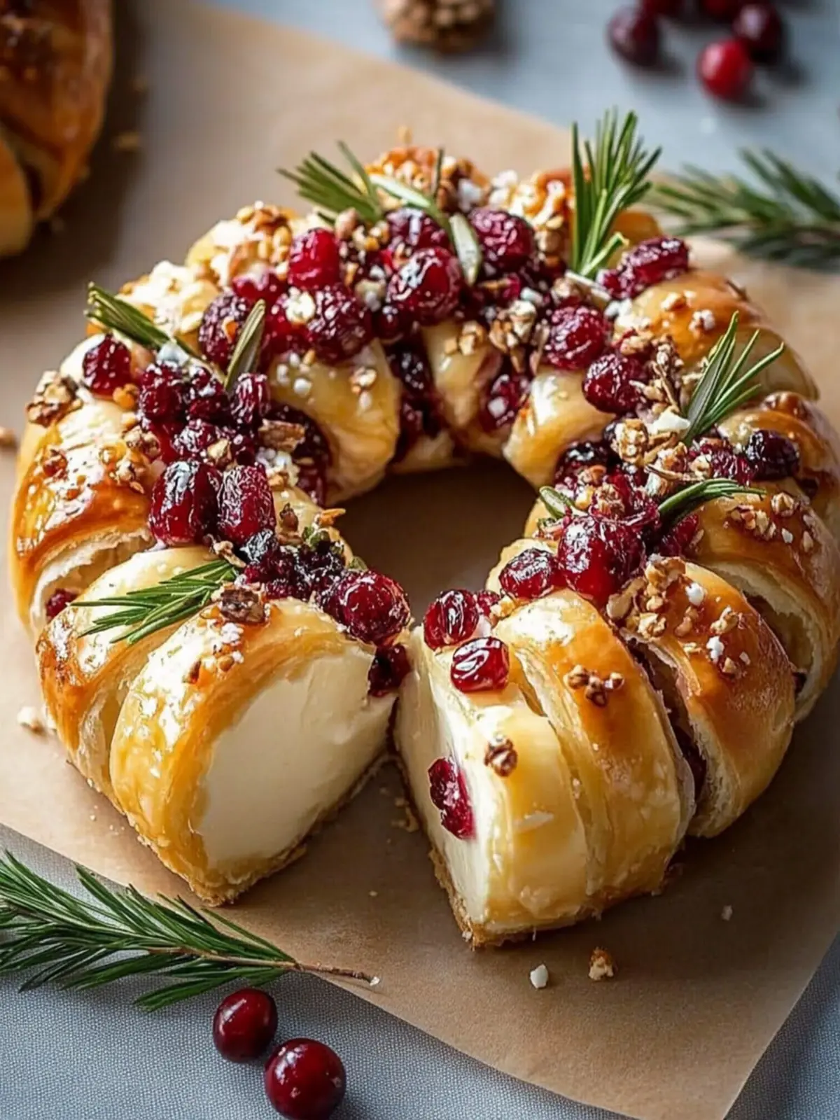 Brie Cheese and Cranberry Christmas Wreath: A Festive Delight 4 Brie Cheese and Cranberry Christmas Wreath
