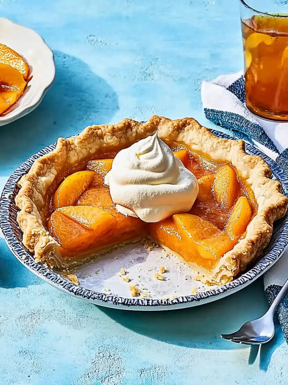 Irresistible Georgia Peach Pie with Bourbon Whipped Cream Delight 5 Georgia Peach Pie with Bourbon Whipped Cream