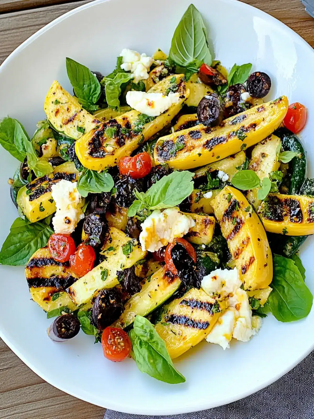 Grilled Cucumber and Summer Squash Agrodolce Salad Bliss 2 Grilled Cucumber and Summer Squash Agrodolce Salad