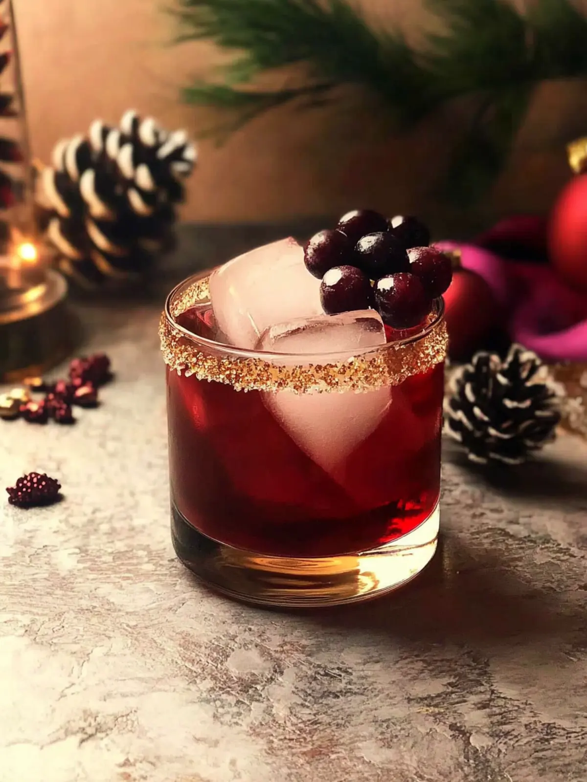 Festive Christmas Old Fashioned with Delicious Cranberry Twist 5 Christmas Old Fashioned