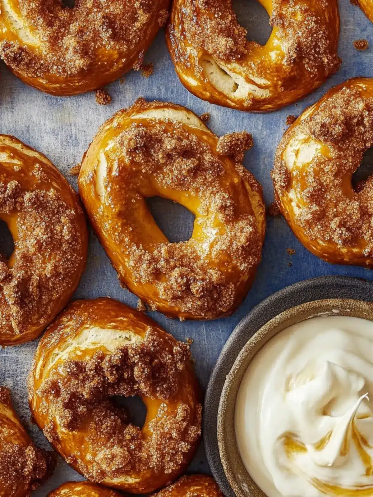 Cinnamon Crunch Soft Pretzels with Creamy Dreamy Dip 2 Cinnamon Crunch Soft Pretzels