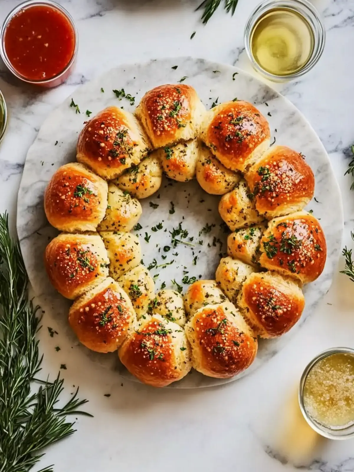 Pull Apart Garlic Bread Wreath: Easy, Fun Holiday Delight 4 Pull Apart Garlic Bread Wreath