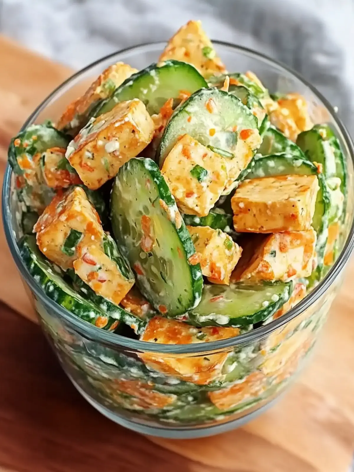 Asian Cucumber Salad with Crispy Tofu for Refreshing Bliss 2 Asian Cucumber Salad with Crispy Tofu