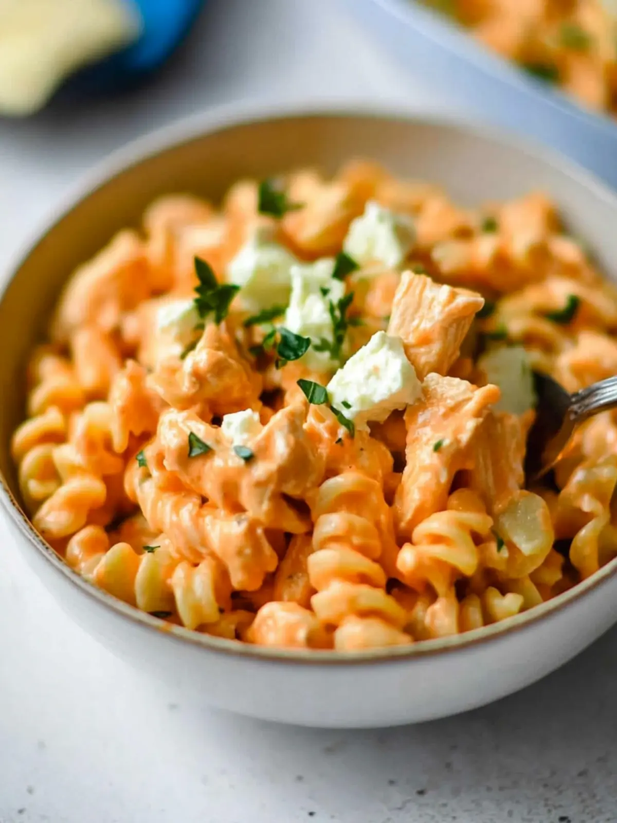 Zesty Buffalo Chicken Pasta Salad for Your Next BBQ 3 Buffalo Chicken Pasta Salad