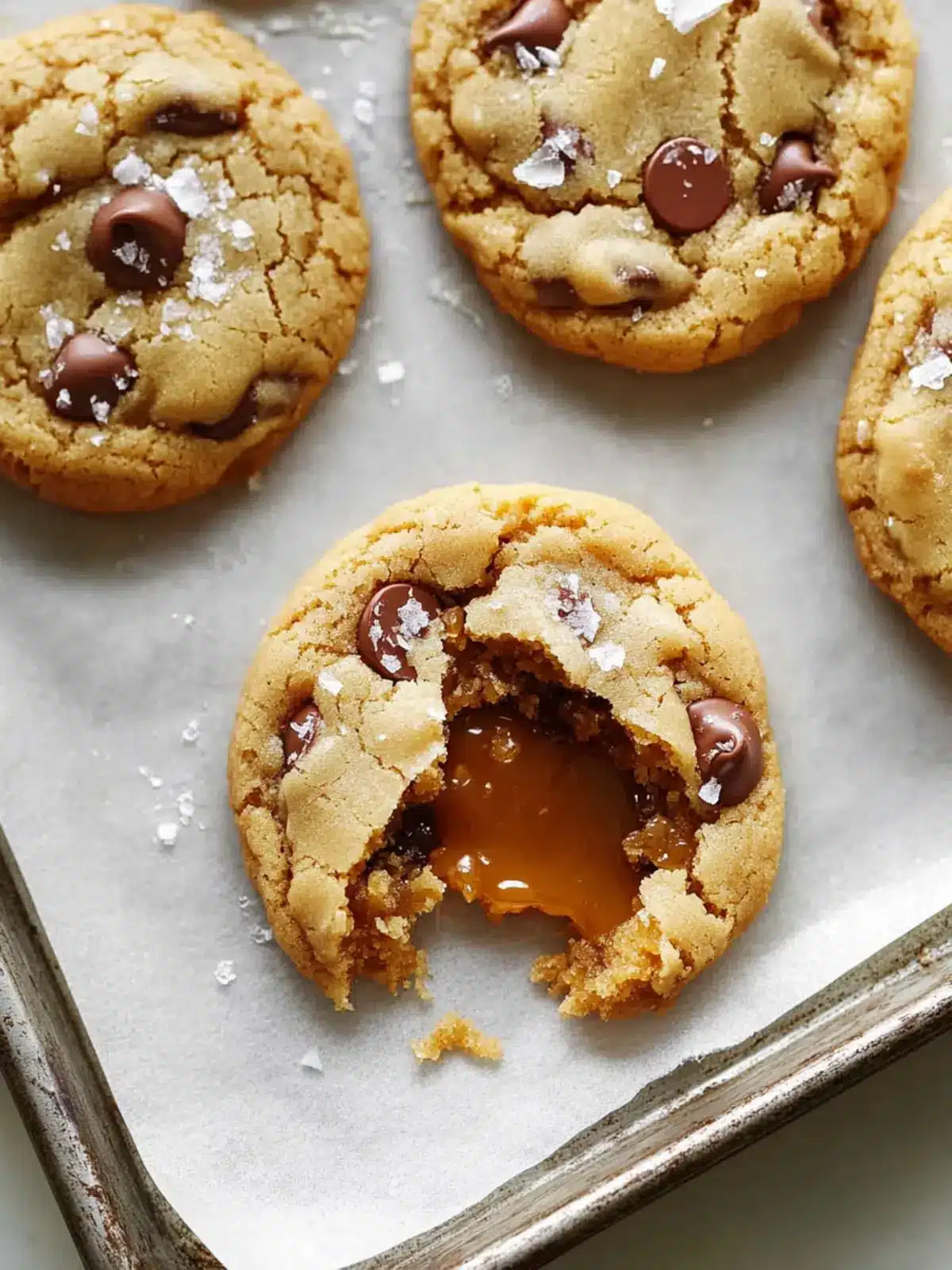 Irresistible Salted Caramel Chocolate Chip Cookies You’ll Love 4 Salted Caramel Chocolate Chip Cookies