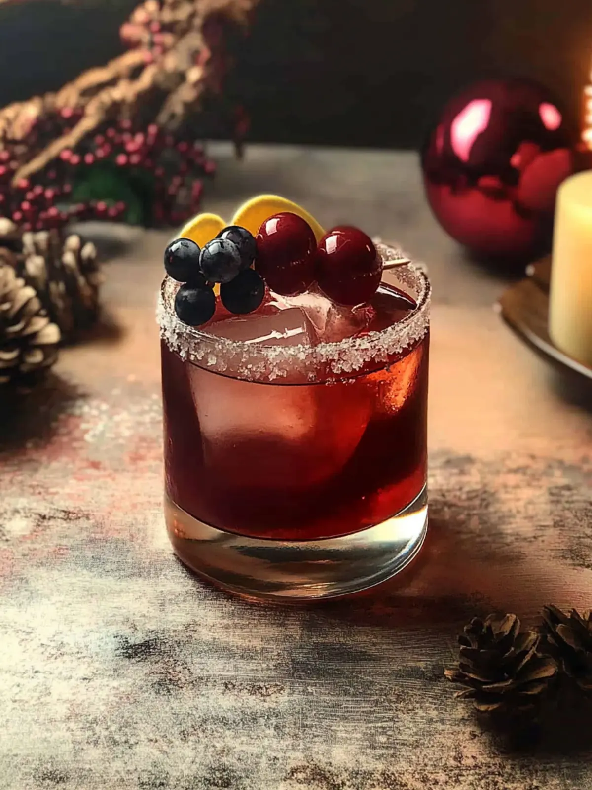 Festive Christmas Old Fashioned with Delicious Cranberry Twist 4 Christmas Old Fashioned