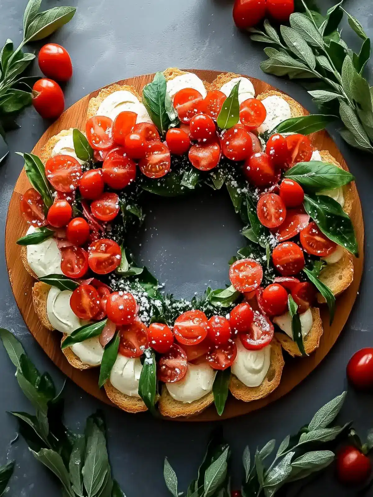 Simple Christmas Bruschetta Wreath for Festive Holiday Cheers 5 Simple Christmas Bruschetta Wreath