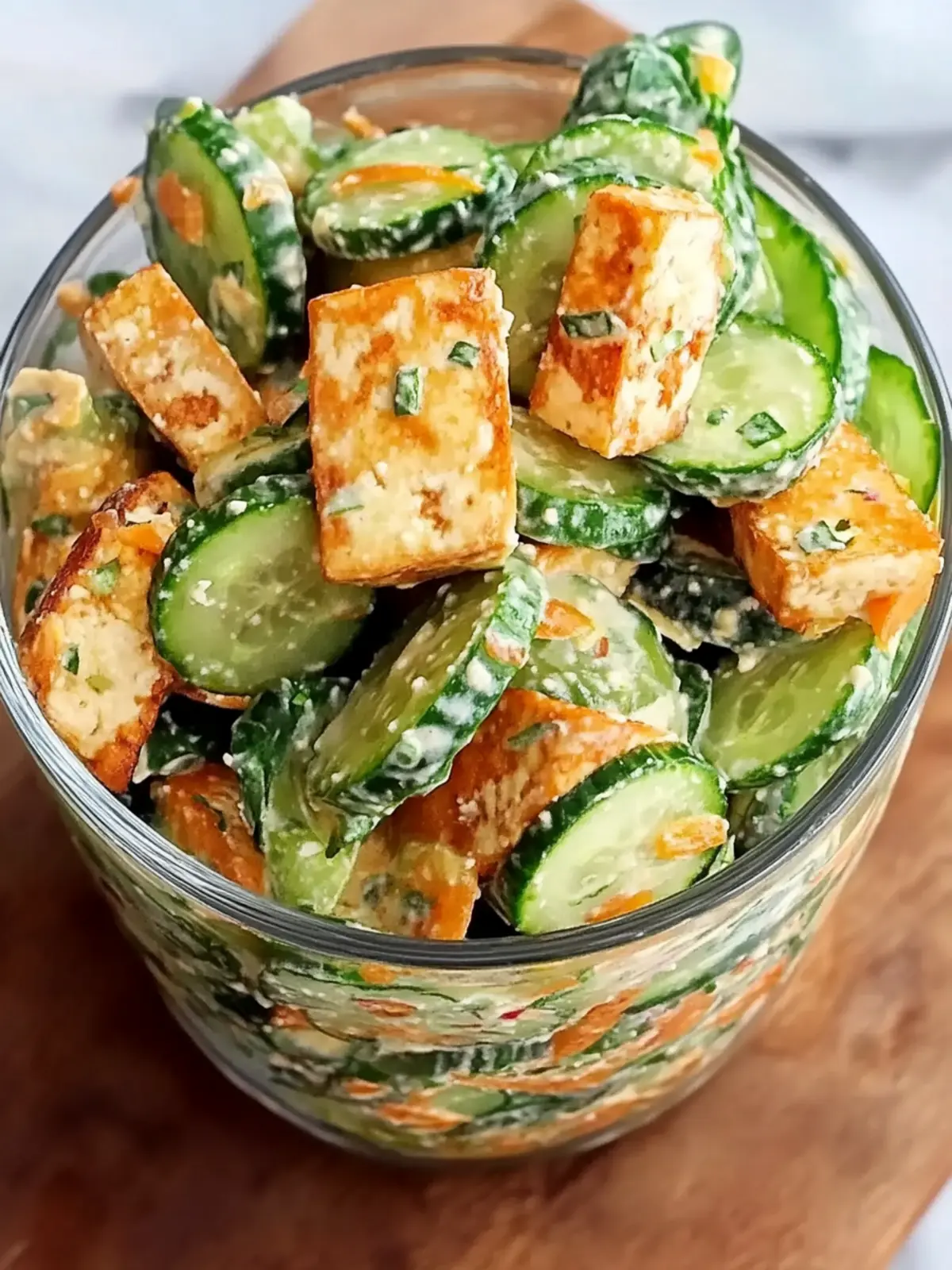 Asian Cucumber Salad with Crispy Tofu for Refreshing Bliss 3 Asian Cucumber Salad with Crispy Tofu