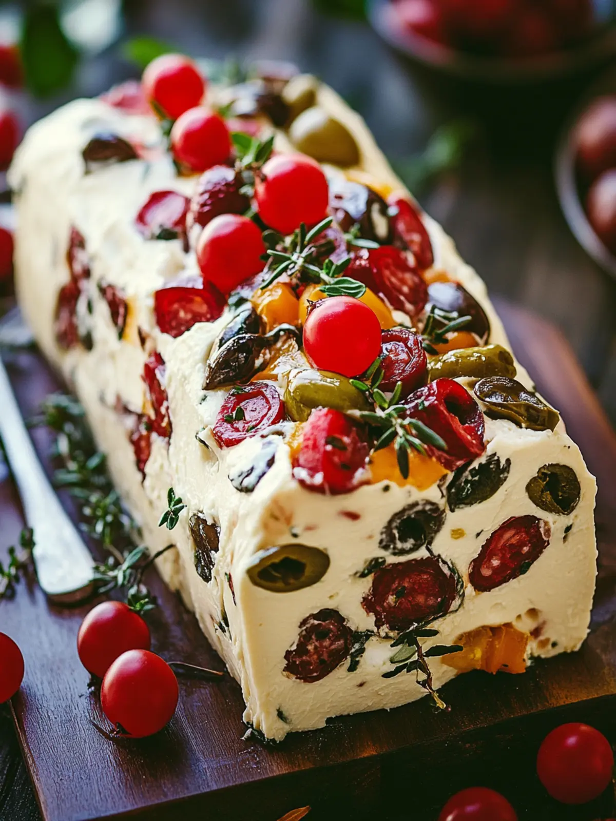 Holiday Antipasto Cream Cheese Log: No-Cook Festive Delight 4 Holiday Antipasto Cream Cheese Log